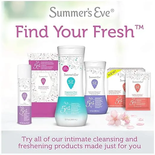 Summer's Eve Douche | Extra Cleansing Vinegar & Water | 2-4.5 Fluid Ounces Each | Pack of 5 | pH Balanced & Gynecologist Tested