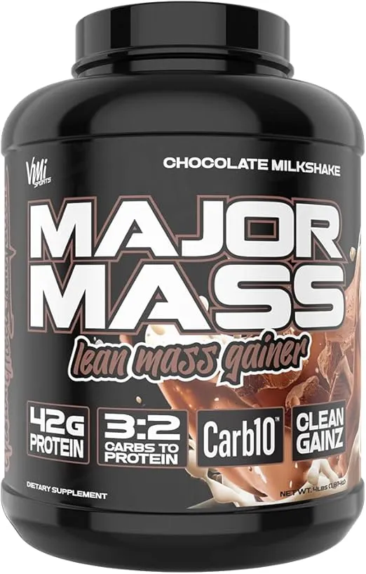 VMI Sports | Major Mass Lean Mass Gainer | Mass Gainer Protein Powder for Muscle Gain | Weight Gainer Protein Powder for Men | Weight Gainer for Women (Chocolate Milkshake, 4 Pounds)