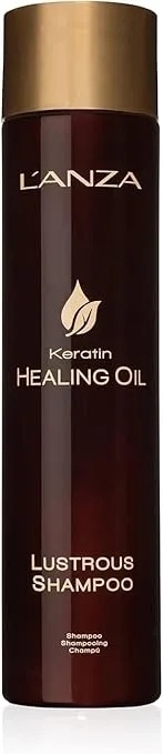 L'ANZA Keratin Healing Oil Lustrous Shampoo for Dry Damaged Hair, Moisture Shampoo Nourishes & Boosts Hair Shine & Strength, Sulfate Free, Cruelty Free Shampoo & Paraben Free Hair Care