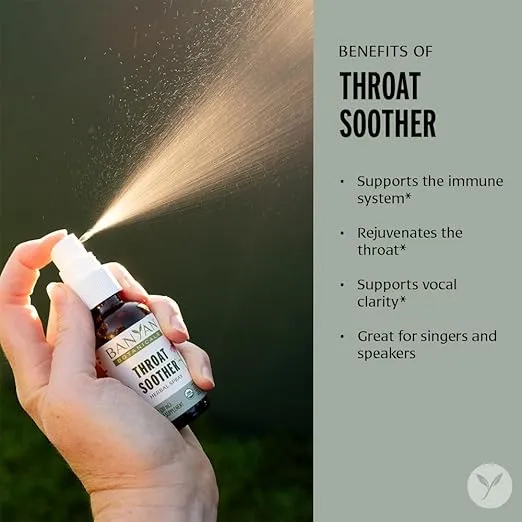 Banyan Botanicals Throat Soother Herbal Spray – Organic Herbal Throat Spray ­with Echinacea Root for Throat Comfort and Immune Support* – 1 fl oz. – Non-GMO Sustainably Sourced Vegetarian