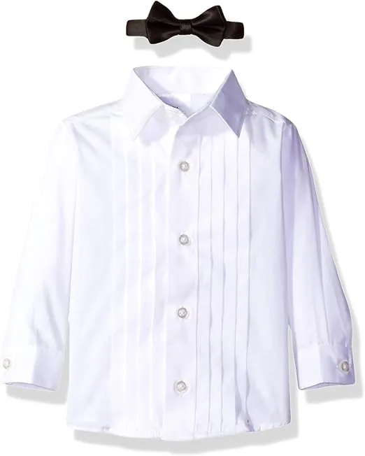 Nautica Baby Boys' 4-Piece Tuxedo with Dress Shirt, Bow Tie, Jacket, and Pants