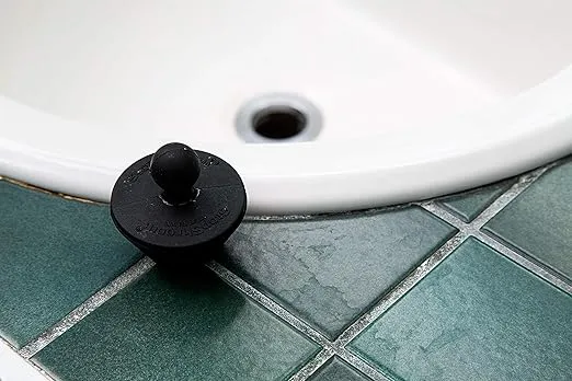 StopShroom Tub 2 Pack Universal Stopper for Bathtub and Bathroom Sink Drains, Black Plug 2pk, 2 Count