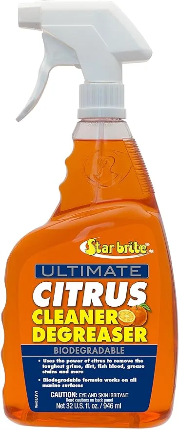 STAR BRITE Ultimate Citrus Cleaner & Degreaser - Powerful Biodegradable Formula - Boat and Home Cleaning Solution - 32 OZ (096432)