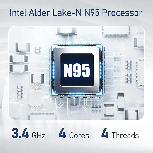 WI-6 Mini PC, Intel 12th Gen Alder Lake- N95 Mini Computer,16GB DDR4 RAM 512GB SSD,Triple 4K Display/WiFi/BT/Full Function Type-C/Gigabit Ethernet/Support 32GB RAM and 2TB SSD Extensions