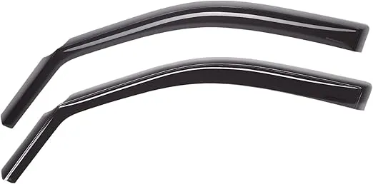 WeatherTech Custom Fit Side Window Deflectors for Jeep Wrangler 2-Door, Wrangler Unlimited 4-Door, Wrangler JK 2-Door, Wrangler JK Unlimited 4-Door - (80443), Front Pair - Dark Tint