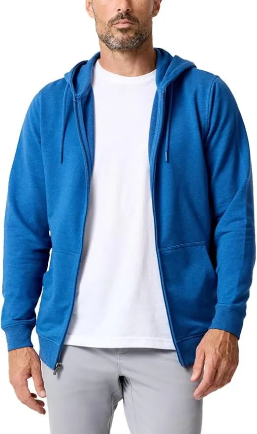 INTO THE AM Premium Zip Up Hoodies for Men S - 4XL Casual Lightweight Fitted Full Zip Sweatshirt