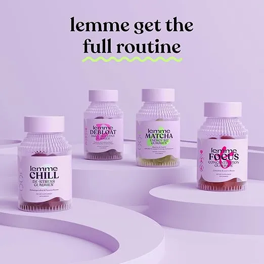 Lemme Sleep Gummies with 5mg Melatonin, Elderberry, Magnesium, L-Theanine, Chamomile and Lavender, Drug-Free Nighttime Sleep Aid, Vegan, Gluten Free, Gelatin Free, Non GMO, Berry Flavored (60 Count)