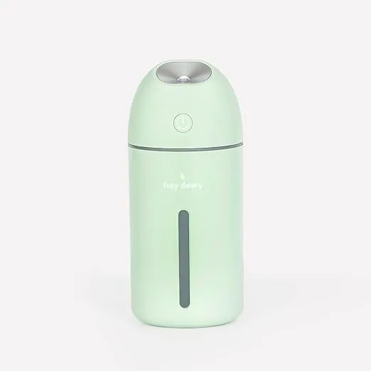 Hey Dewy Wireless, Rechargeable, Self-Care, Skin-Nourishing, Hydrating, Portable Cool Mist Humidifier (Sage)