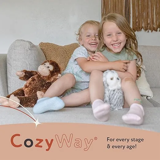 CozyWay Crew Cotton Toddler Socks - 12 Pack Stretch Boys and Girls Socks For All Day Comfort - Newborn, Infant and Baby Socks