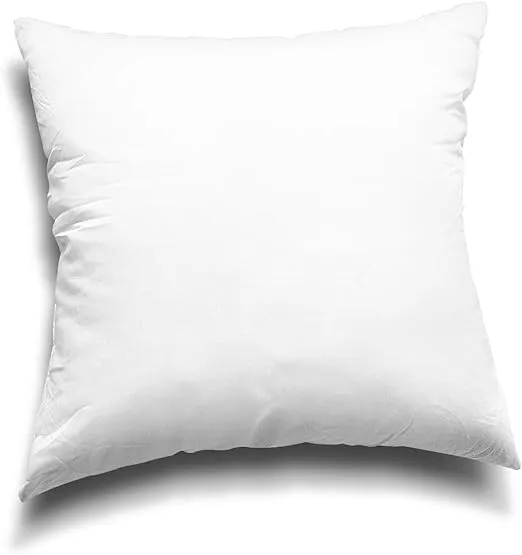 EDOW Throw Pillow Inserts, Set of 4 Lightweight Down Alternative Polyester Pillow, Couch Cushion, Sham Stuffer, Machine Washable. (White, 26x26)