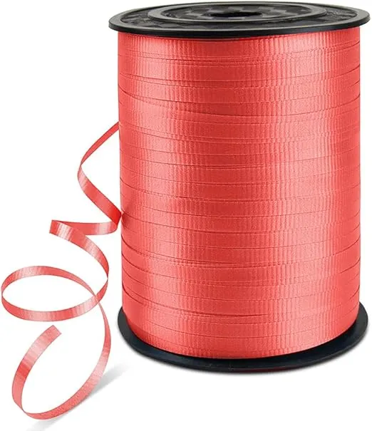 500 Yards 3/16" Crimped Curling Ribbon Red, Balloon String Curly Ribbon 1 Roll for Gift Wrapping, Birthday Wedding Party Festival Decoration, Baby Shower, Art Crafts, Florist Flowers