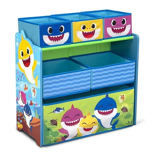Baby Shark Design & Store 6 Bin Toy Storage Organizer by Delta Children