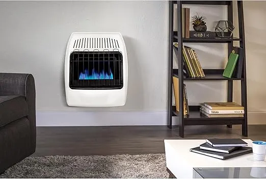 Dyna-Glo 20,000 BTU Liquid Propane Blue Flame Vent Free Wall Heater, Noiseless, White
