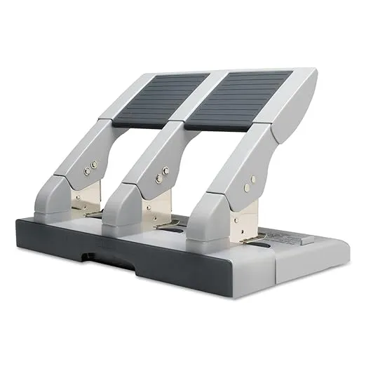 Swingline 3 Hole Punch Heavy Duty, 75 Sheet Capacity Three Hole Puncher 3 Ring, Paper Punch, Gray (74550)