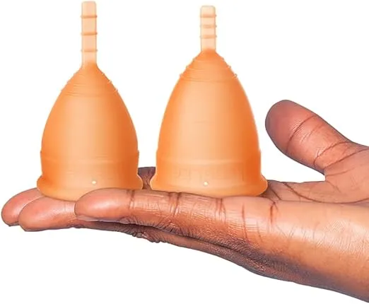 Lunette Menstrual Cup - Orange - Reusable Model 1 Menstrual Cup for Light Flow