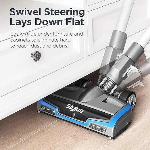 eureka Stylus Lightweight Cordless Vacuum Cleaner, 350W Powerful BLDC Motor for Multi-Flooring Deep Clean LED Headlights, Convenient Stick and Handheld Vac, Premium