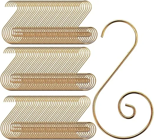 Christmas Ornaments Hooks Christmas Tree Hanger Great for Christmas Tree Decoration - 120 /Gold