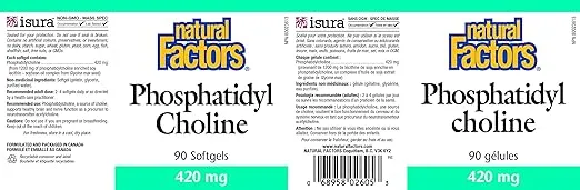 Natural Factors - Phosphatidyl Choline (PC) 420mg, Supports Healthy Liver Function, 90 Soft Gels