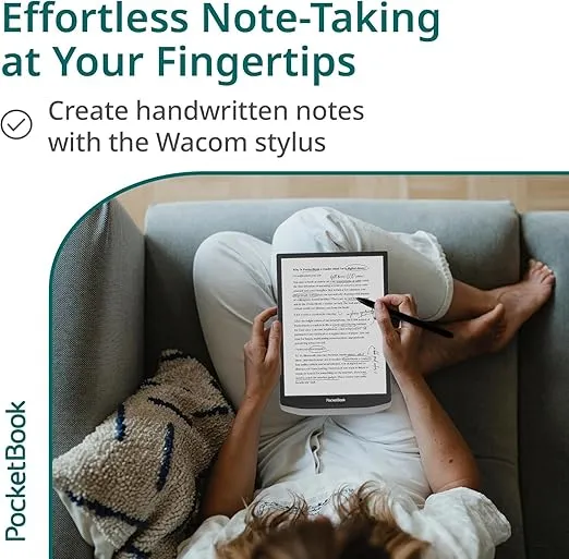 PocketBook InkPad X Pro E-Reader & E-Note | E-Ink Notepad | Handwriting-Feature & Pen | Glare-Free 10.3'' Mobius™ Screen | Powered by Android | SMARTlight | Audio- & E-Book Reader | Bluetooth & WiFi