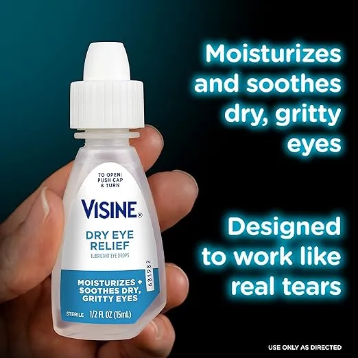 Visine Red Eye Total Comfort Multi-Symptom & Dry Eye Relief Lubricant Eye Drops, 2 Items