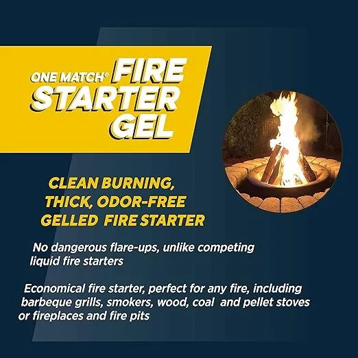 Rutland Products One Match Gel Fire Starter, 32 fl. oz. (Package may vary), White