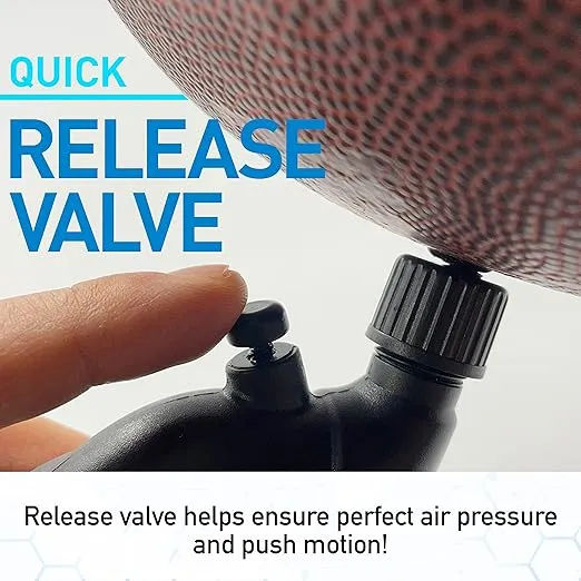 Franklin Sports Ball Pump + Pressure Gauge with Needle - Perfect Pump Hand Pump for Sports Balls - Air Inflation Pump for Soccer, Basketballs + More, Black