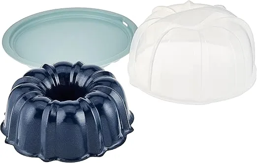 Nordic Ware Translucent Cake Keeper + Bundt Pan, Silver