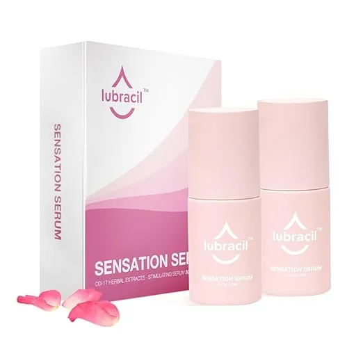 Lubracil Sensation Serum - Female Energy Enhancement - Increase Passion, Drive & Excitement - All Natural Herbal Extracts - Hormone-Free with Horny Goat Weed - Moisturizing Serum - 30ml (2 Pack)