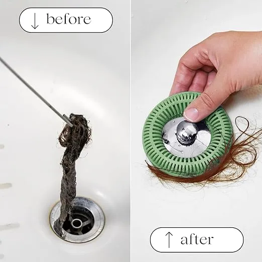 TUBRING The Ultimate Tub Drain Protector Hair Catcher/Strainer/Snare (Sage Green)