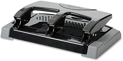 Swingline 3 Hole Punch, 45 Sheet Capacity Three Hole Puncher 3 Ring, Paper Punch, SmartTouch Low Effort, Black & Silver (74136)