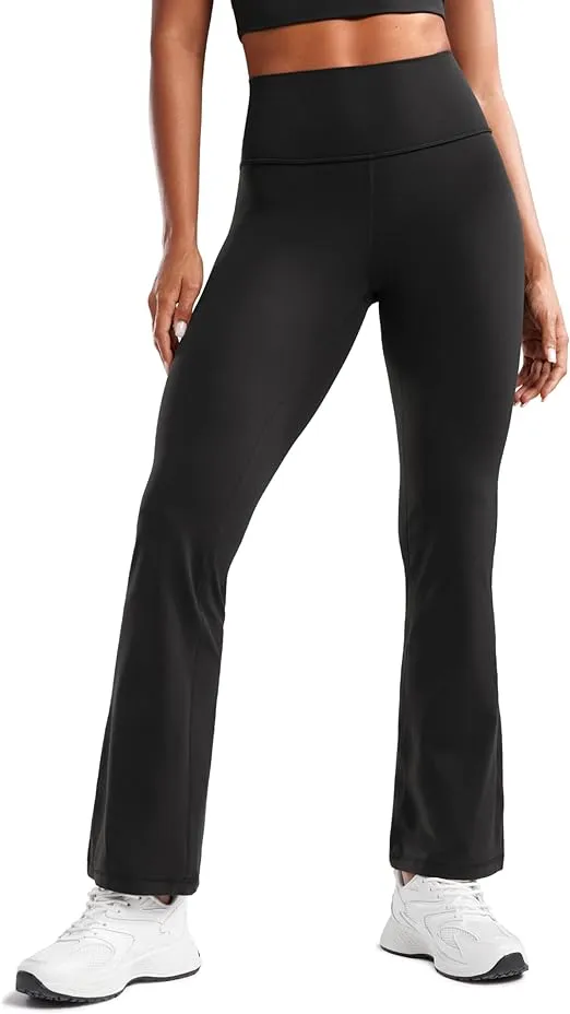 CRZ YOGA Womens Butterluxe High Waist Flare Pants 29" / 30.5" / 32" / 33.5" - Wide Leg Bootcut Yoga Pants with Pocket Lounge