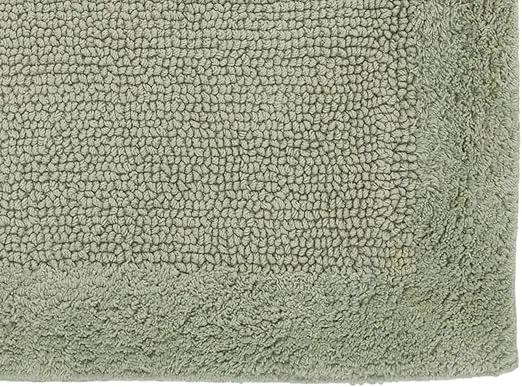 Better Trends Contour Bath Rug 100% Cotton Ultra Soft Water Absorbent, Reversible, Quick Dry Bath Mat, Machine Washable Bath Mats for Bathroom, 20" x 20" Bathroom Rug Sage