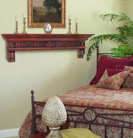 Pearl Mantels 416-72 Devonshire Wood Fireplace Mantel Shelf, 72 Inch, Unfinished