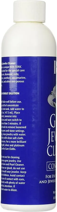 Blitz 653 Gem & Jewelry Non-Toxic Cleaner Concentrate for use in Cleaning Machines, 8 Ounces, 2-Pack
