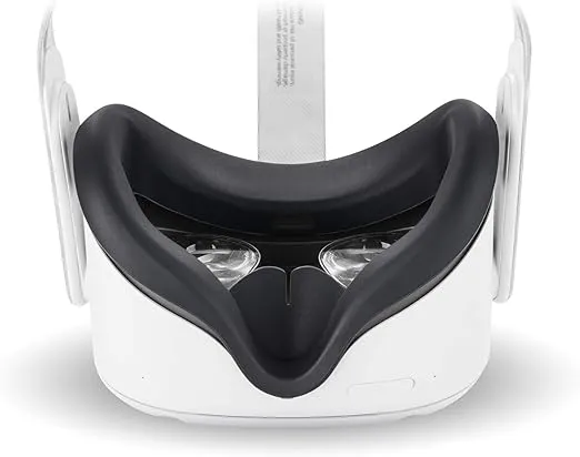 Compatible with Oculus Quest 2 Accessories, Silicone Face Cover, VR Shell Cover,Compatible with Quest 2 Touch Controller Grip Cover,Protective Lens Cover,Disposable Eye Cover
