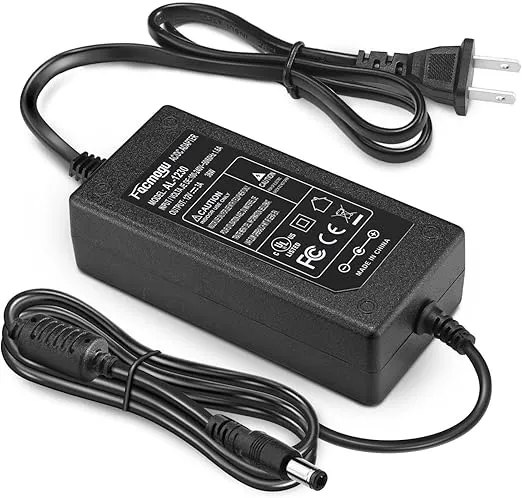 Facmogu DC 12V 3A Power Adapter, 100-240V AC to DC 12V 3A 36W Power Suppy with Barrel Connector 5.5x2.5mm & 5.5x2.1mm, 12 Volt 3 Amp Desktop Adpater 12V 3A Switching Transformer AC/DC Power Converter