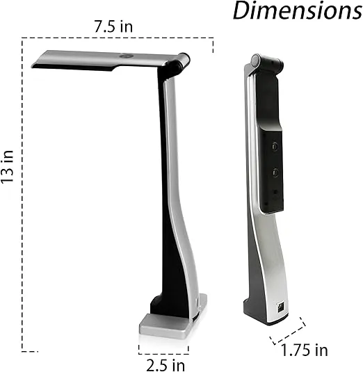 ScannerCam 22 Portable 8.0 MP USB Document Camera with Built-in Mic and LED Light for MAC, PC, Chromebook. Designed for Online Learning, Web Meeting and Document Scanning