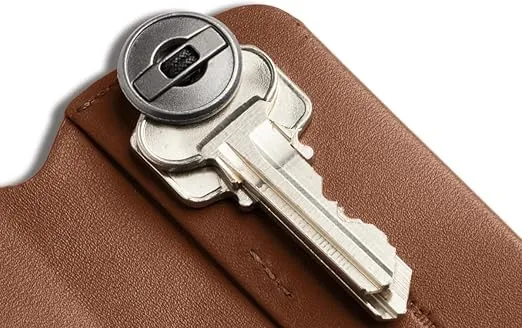 Bellroy Key Cover – Third Edition (Leather Key Holder, Holds 2 – 4 Keys) - Hazelnut