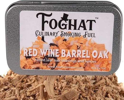 Cocktail Smoker Wood Chips - 4oz Red Wine Barrel Oak Shavings for Smoker, Whiskey & Drink Infuser Kit - Culinary Wood Smoking Chips for Hand Held Food Smoke Gun & Bourbon Drink Glass Smoker