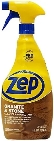 Zep Granite and Stone Cleaner and Protectant - 32 Ounces (Case of 4) ZUCSPP - Specialized Professional Grade Formula Cleans and Protects Stone