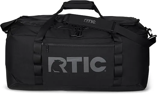 RTIC Road Trip Duffle Bag for Men and Women, Traveling Tote for Camp, Travel, Gym, Weekender, Camping, Overnight, Carry On, Sports, Spacious, Water Resistant, Medium, Black