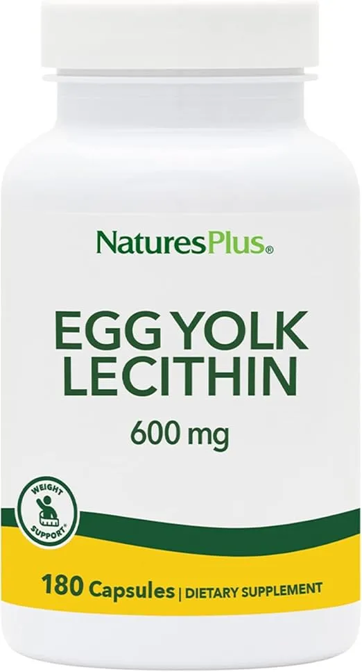 Natures Plus Egg Yolk Lecithin 600mg 180 Capsules