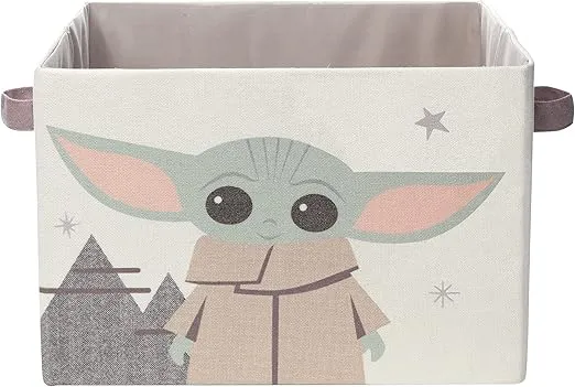 Lambs & Ivy Star Wars Grogu/Baby Yoda Foldable/Collapsible Storage Bin/Basket