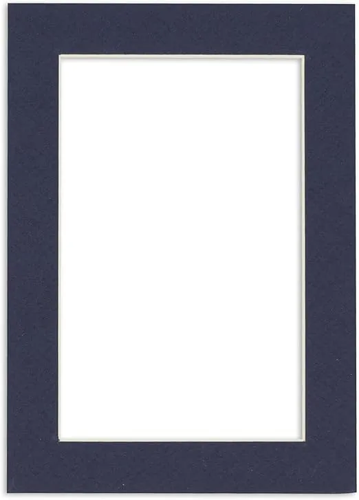 CountryArtHouse Navy Blue Acid Free 16x20 Picture Frame Mats with White Core Bevel Cut for 13x19 Pictures - Fits 16x20 Frame - One Mat