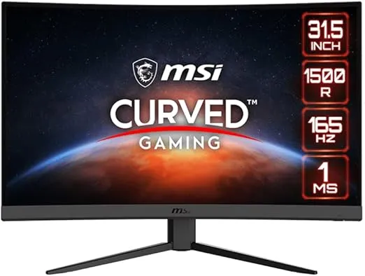MSI Optix G32C4W 32" FHD Curved Gaming Monitor, 1500R, 165Hz, 1ms, AMD FreeSync (Optix G32C4W) (Renewed)