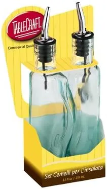 Glass Puzzle Cruet Set
