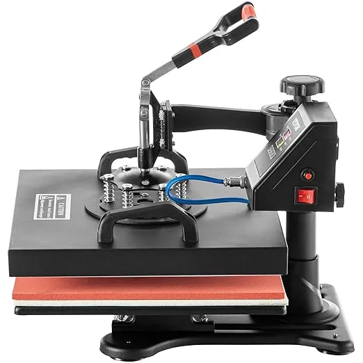 VEVOR Heat Press Machine - 6 in 1 Combo Heat Press Sublimation Machine for DIY T-Shirts/Hats/Mugs/Heat Transfer Projects, 15x15 Multifunction Swing Away Heat Press with 360° Rotation(Color May Vary)