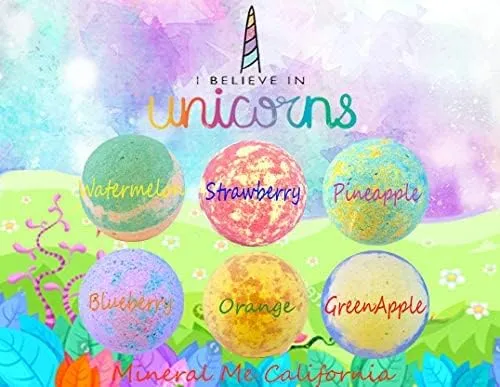 Unicorn Bath Bombs for Girls with Jewelry Inside & Jewelry Box for Kids - Organic, Skin Moisturizing, Natural Bubble Bath Bombs for Kids with Surprise Toy Inside, Birthday, Christmas Gift for Girls