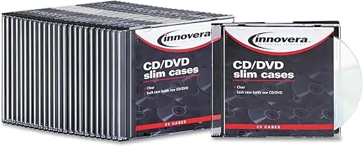 IVR85825 - Innovera CD/DVD Polystyrene Thin Line Storage Case