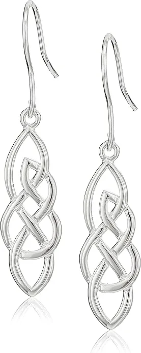 Amazon Essentials Elongated Celtic Knot Drop Earrings , (previously Amazon Collection)